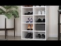 Schoenenkast 54x34x183 cm wit | video 1