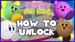 How To Unlock Brown, Green, Purple, and White Kirby in Kirby Air Ride City Trial!