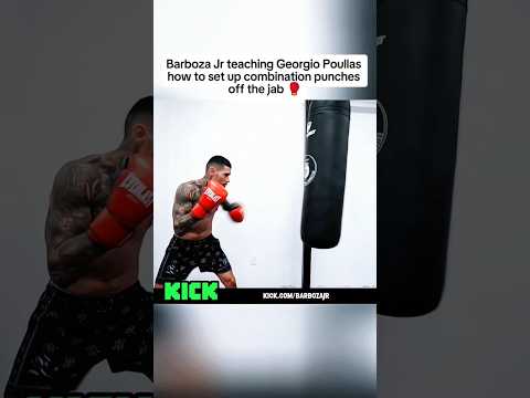 Barboza Jr teaching Georgio Poullas how to set up combination punches off the jab 🥊 #barboza