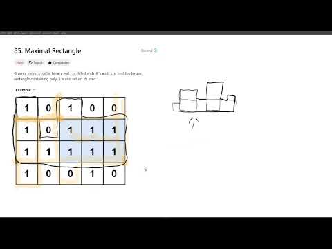 April 13 2024 Leetcode Daily 85 Maximal Rectangle Python Solution Explained