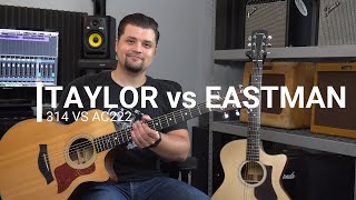Video thumbnail for 3 Minute Demo: Taylor 314 vs Eastman AC-222CE by Cody Jung