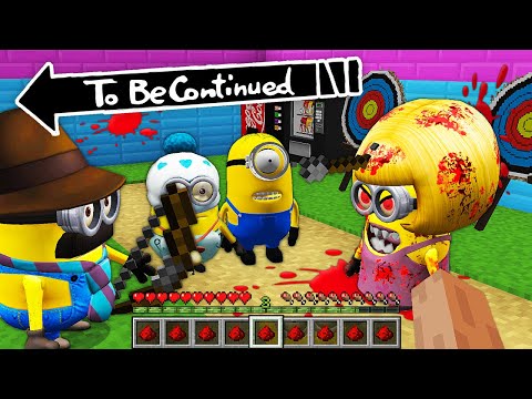 HOW FAMILY MINIONS MISSED WITH A BOW vs SCARY MINION.EXE in Minecraft ! - Gameplay Movie traps