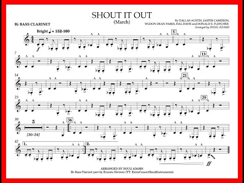 Shout It Out (Bass Clarinet) arr. by Doug Adams