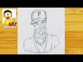 How to draw Hip Hop Elite pass Free fire Step by step | Free fire Bundle Drawing