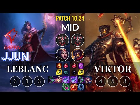 GRF jjun LeBlanc vs Viktor Mid - KR Patch 10.24