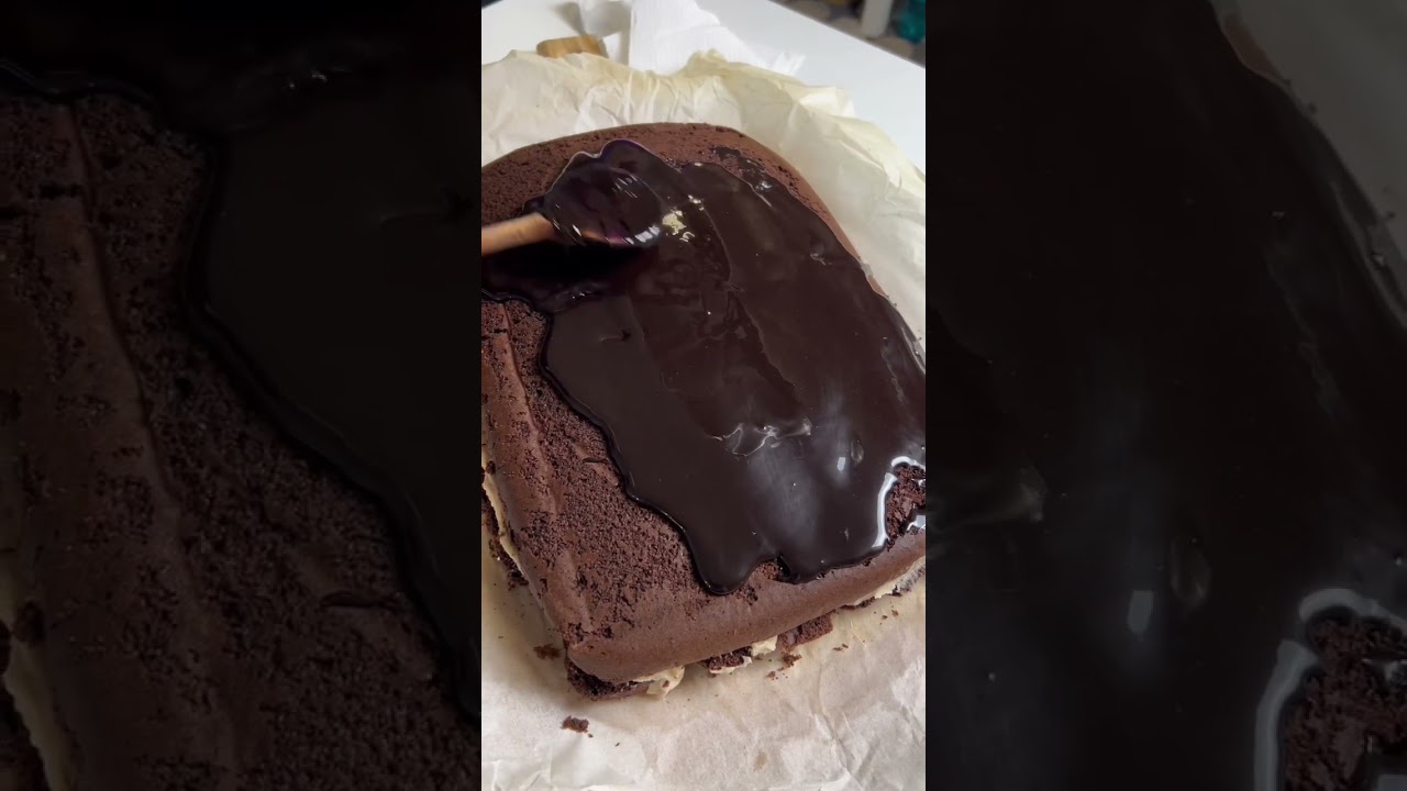 Delicious Creamy Chestnut Cream Cake #shorts #yummy #food #yum #creamy #chocolate #ganachecake #cake