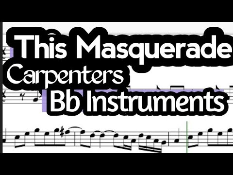 This Masquerade Tenor Sax Soprano Clarinet Trumpet Sheet Music Backing Track Play Along Partitura