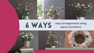 6 ways to arrange spray carnations