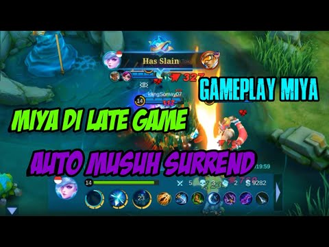 GAMEPLAY MIYA LATE GAME  || Musuh Sampai Surrend ~ #miyaitemtersakit #miyaherolategame #miyamlbb