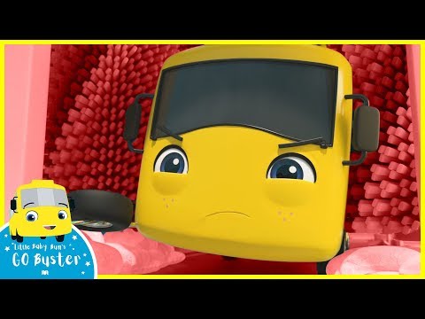 Buster Stuck In the Carwash Song | Go Buster | Baby Cartoons | Kids Videos | ABCs and 123s
