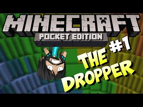 Minecraft PE (Pocket Edition) : The Dropper - Part 1 - Long Ladder Climbs!