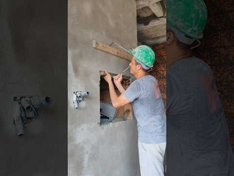 Facilidade no acabamento na obra #construção #pedreiro #obras