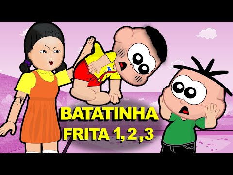 Cebolinha e Cascão em Batatinha Frita 1 2 3 Round 6 com IT a Coisa -  Desenho Animado