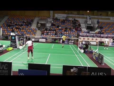 Ben Dolman (victor, England) vs Arif Rasisi (France) Orleans badminton international 2015