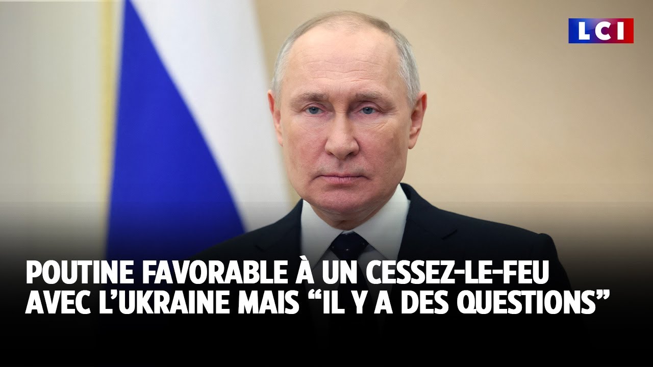 Cessez-le-feu en Ukraine : "Nous sommes pour, mais il y a des questions", répond Poutine｜LCI