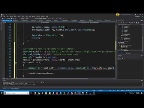 C++ Blocking Sockets Networking [Winsock] Tutorial 6: Resolving IPv4 Hostname