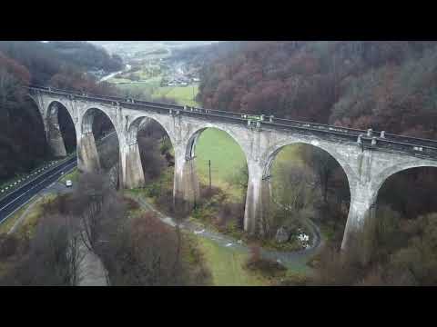 Viaductul impresionant de la Brad. IMAGINI AERIENE