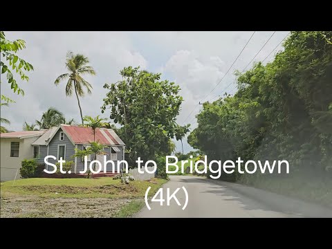 Driving in Barbados - St. John to Bridgetown (4K)