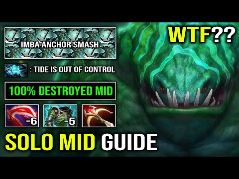 How to 100% Destroy Mid Like a 9K God Tidehunter with Imba Deso Anchor Smash Deleted Everyone DotA 2