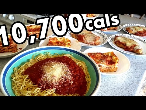 Massive Italian Feast Challenge (10,700 Calories)