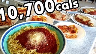 Massive Italian Feast Challenge (10,700 Calories)