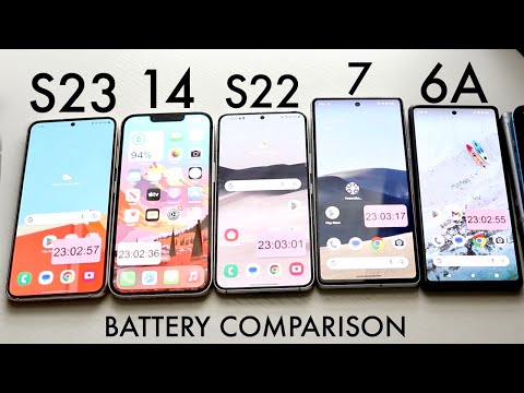 Samsung Galaxy S23 Vs iPhone 14 Vs Google Pixel 7 Vs Galaxy S22 Vs Pixel 6A Battery Life Comparison