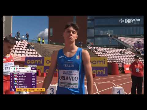 Europei U20 2025 Tampere - Batterie 100m M - Daniele Orlando e Francesco Pagliarini in semifinale