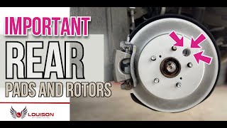 How to and remove and replace REAR brake pads & rotors | 2019