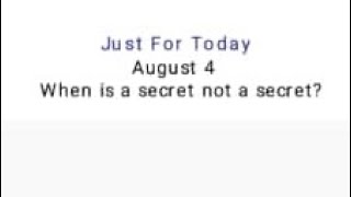 N.A. JUST FOR TODAY AUGUST 4 ENGLISH AUDIO TEXT I.P.