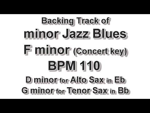 F minor Jazz Blues - BPM 110 - Backing Track