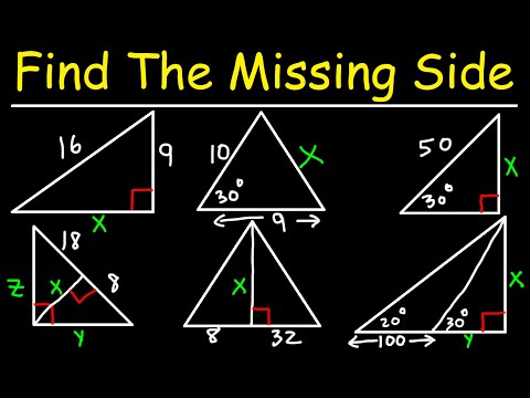 How To Calculate The Missing Side Length of a Triangle Video