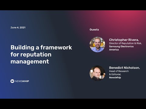Building a framework for reputation management