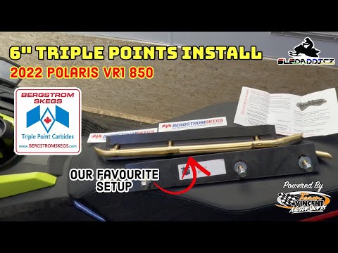 New Carbides On Our Polaris VR1 Snowmobile | Bergstrom Triple Points | Our Favourite Setup!
