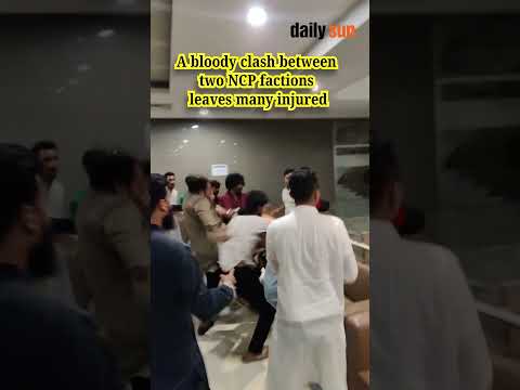 A bloody clash between two NCP factions leaves many injured