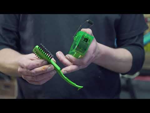 A Juice Lubes chain cleaning tool, essential for quickly and effectively degreasing bicycle chains.