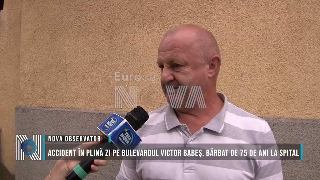 Accident în plină zi pe Bulevardul Victor Babeș, bărbat de 75 de ani la spital