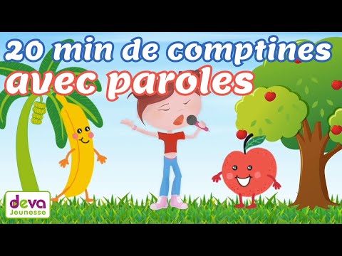 20 min de comptines pour enfants avec paroles : Savez-vous planter les choux ?, La belle abeille...