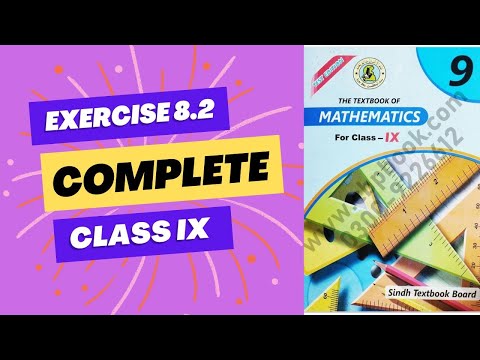 Exercise 8.2 Class 9 Complete Sindh Board | Class IX | Ex 8.2 All Questions |  #newmathematicsbook
