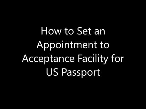 How to Set an appointment to acceptance facility for your child us passport appication Video