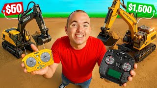 $50 VS $1,500 Remote Control Excavator!