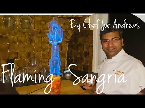 Sangria Flaming( Easy, Quick, Spanish, Portuguese, drink , cocktail, wine)