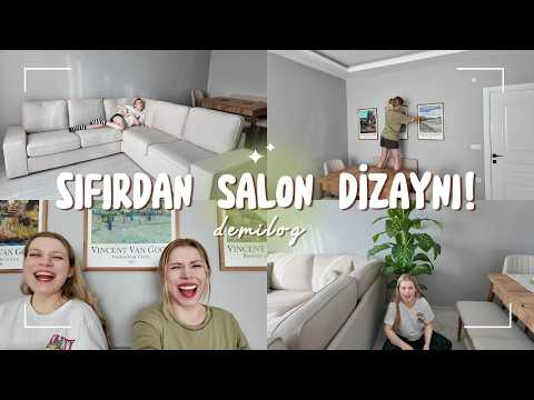 SALONU DEKORE EDİYORUZ!🪑🚪🪴 (artık bir koltuğumuz var...🥹) - VLOG