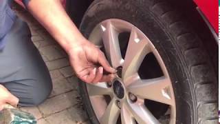How to remove Ford locking wheel nut without key LOST KEY  ..under a 1 minute!!!!