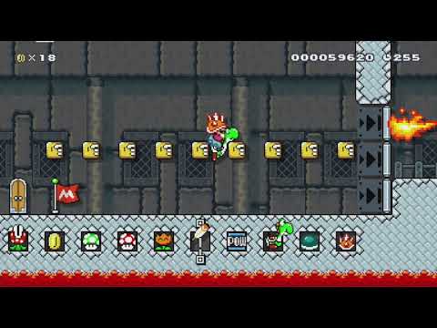 前に作ったボスラッシュ的な何かをイメージ重視にBossRush? by ジコチュウ - Super Mario Maker - No Commentary 1bm