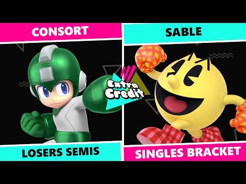 Extra Credit #75: Losers Semis - Consort (Mega Man) Vs Sable (Pac-Man) SSBU Singles