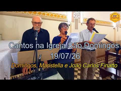 Cantos da missa em São Domingos do Sul, irmãos Domingos, Maristela e João Carlos Finatto - 19-07-26