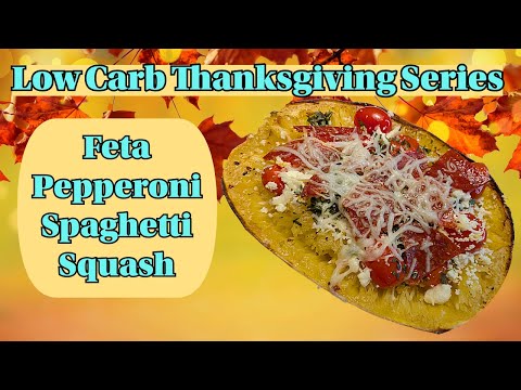 Feta Pepperoni Spaghetti Squash #lowcarb