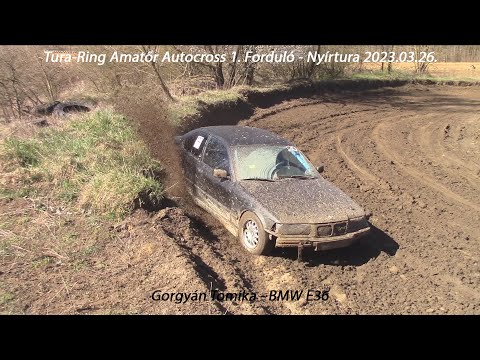 Gorgyán Tomika - BMW E36 Tura-Ring Amatőr Autocross 1. Forduló - Nyírtura 2023.03.26.