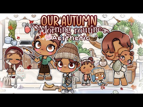 Our *AUTUMN* morning routine..!! 🎀🪵🍁 || *with voice* || avatar world