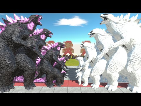 Epic Godzilla War - Growing GODZILLA 2014 New Empire VS Growing White Anti-Venom GODZILLA - ARBS